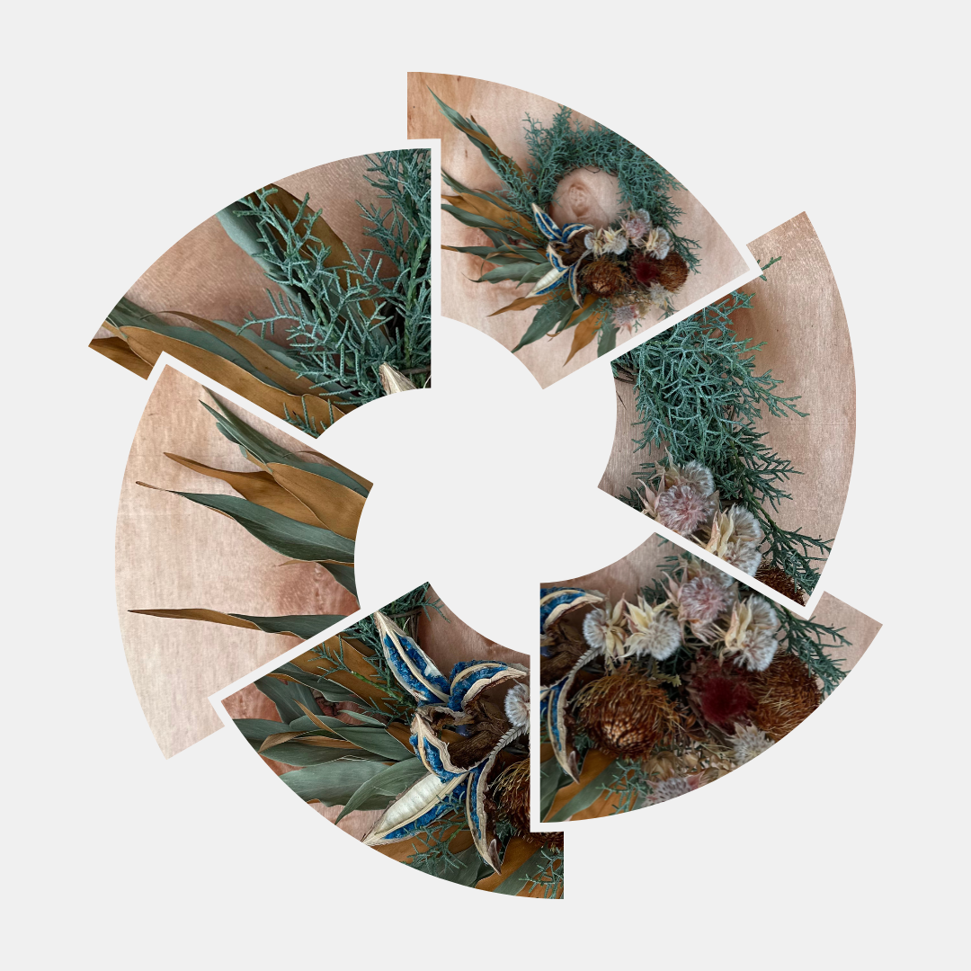 ネイティブフラワー』と『旅人の木のたね』のリース | Florist ネロル